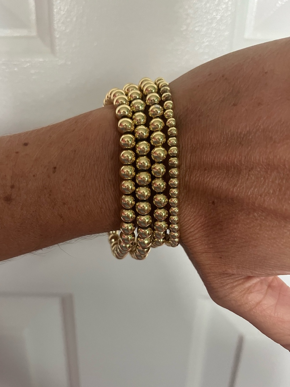 Gold Ball Bracelet Stack